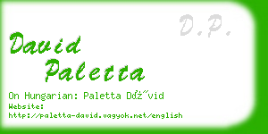 david paletta business card